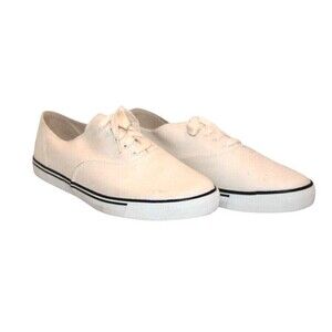 Coasters Women's Size 10  Casual Shoes Sneakers Canvas Lace Up Ivory